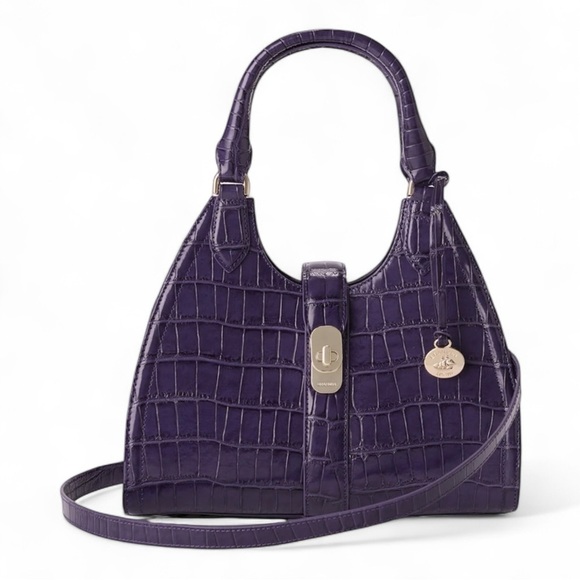 Brahmin Adria Satchel in Voltage Violet Sirona NWT - Picture 9 of 9